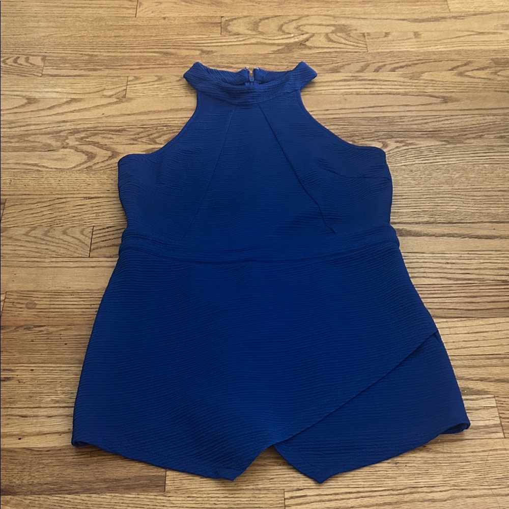 Elegant Blue Sleeveless Jumpsuit